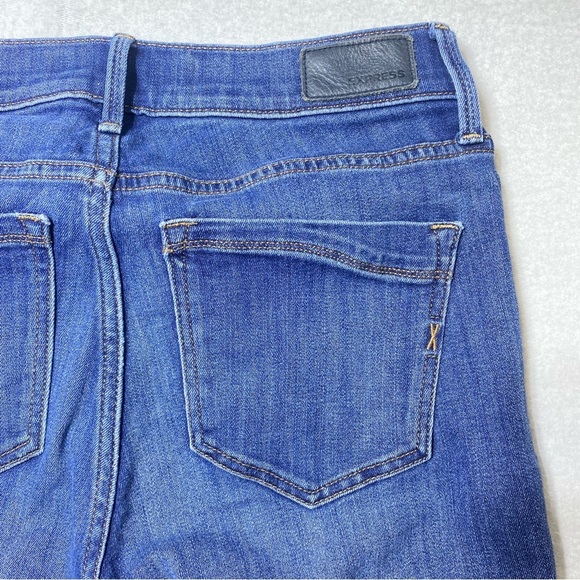 EXPRESS Jeans Women’s 4S Blue Skinny Leg Mid Rise Stretch Y2K Chic Casual Denim - Picture 7 of 15